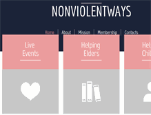 Tablet Screenshot of nonviolentways.org
